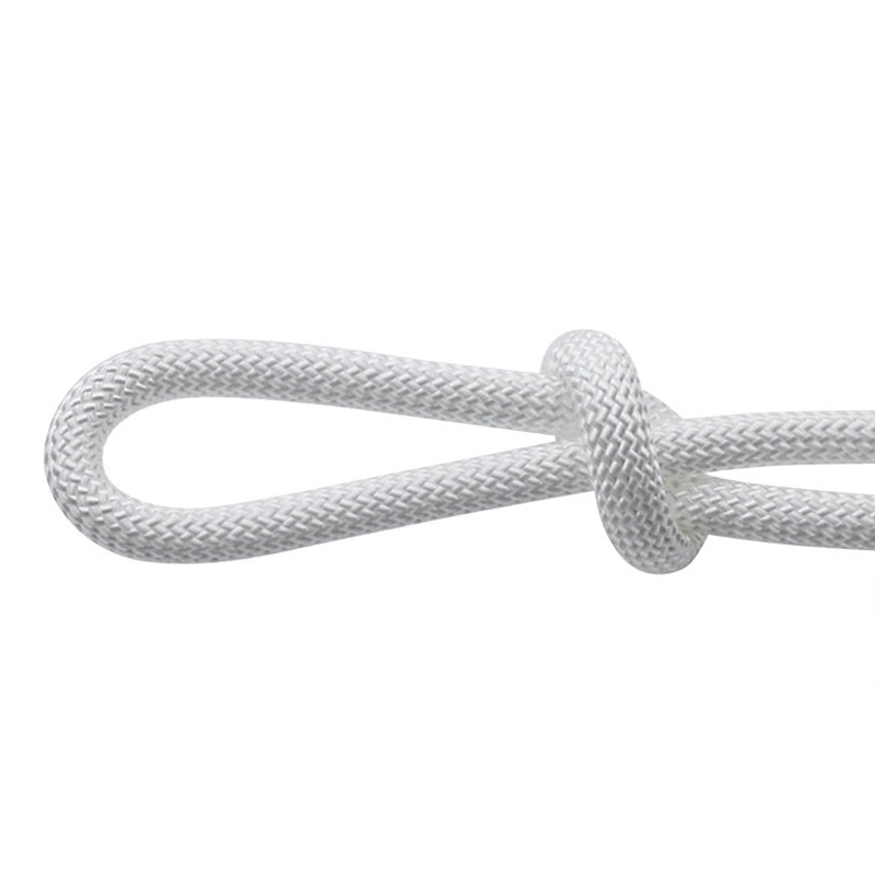 8mm Kemikalie Resistance Low Stretch PP flettet reb i ensfarvet hvid