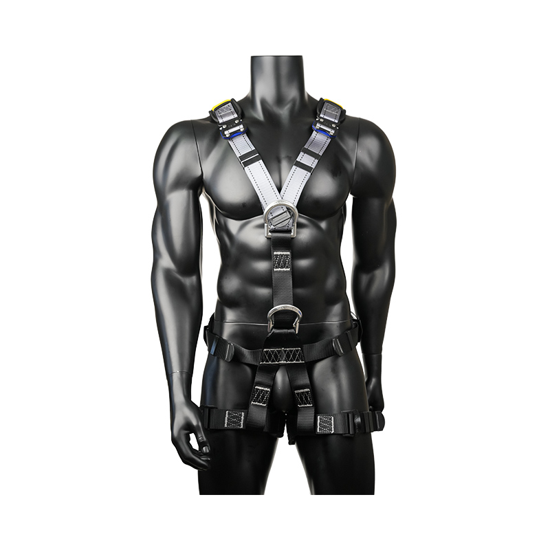 KA14-1 Klatresele med 5 D-ringe i aluminium, 2 lynspænder EN361