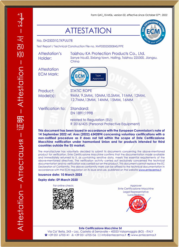 CE-certifikat for reb